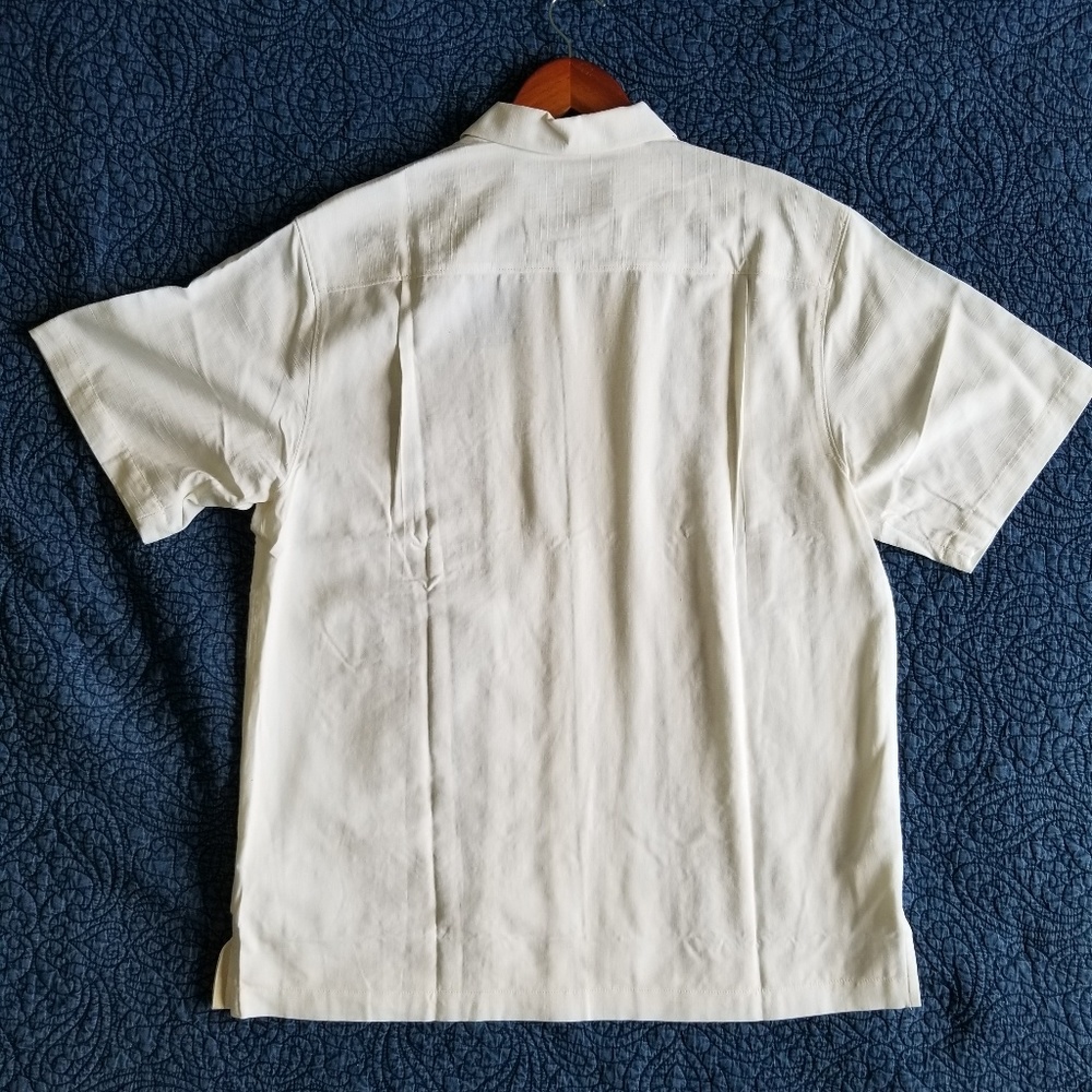 Embroidered Tommy Bahama Silk Shirt - Picture 2 of 6